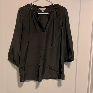 V neck sequin detail blouse M